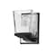 Z-Lite Bleeker Street 1 Light Wall Sconce, Matte Black & Clear 475-1S-MB-CH - alternate 4